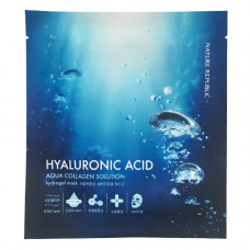 Гидрогелевая маска для лица с гиалуроновой кислотой Nature Republic Hyaluronic Acid Aqua Collagen Solution Hydrogel Mask